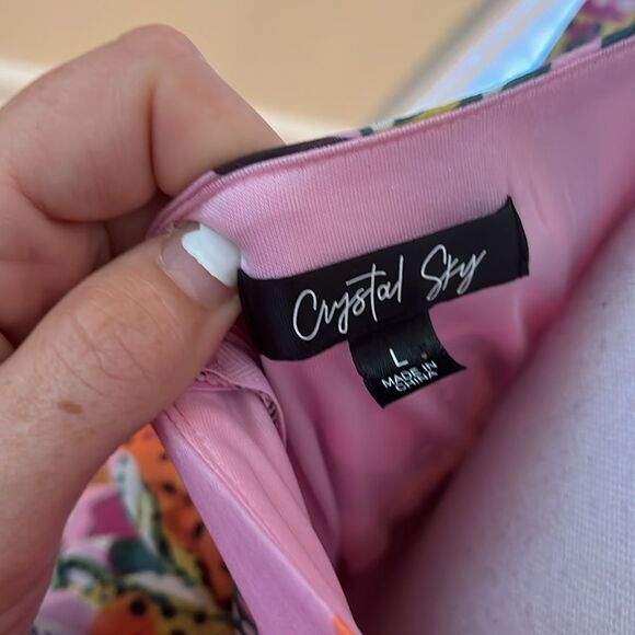 Crystal Sky Floral V-Neck Mini Dress - Picture 4 of 9